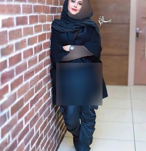 عکس آزاده صمدی با ساپورت