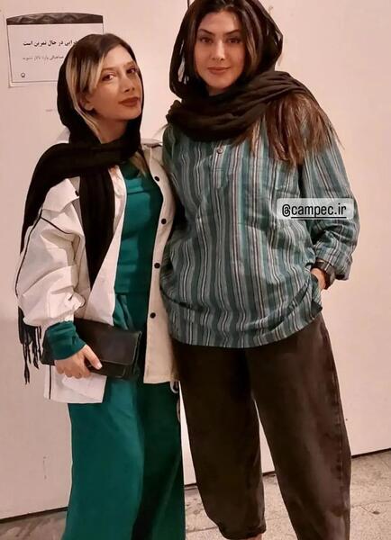 عکس آزاده صمدی با ساپورت