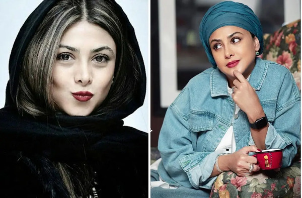 عکس آزاده صمدی با کلاه