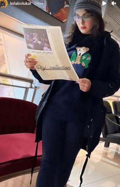 عکس آزاده صمدی با کلاه