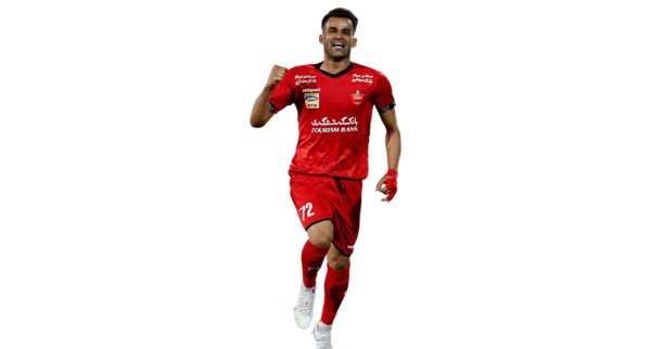 عکس عیسی آل کثیر در پرسپولیس برای پروفایل