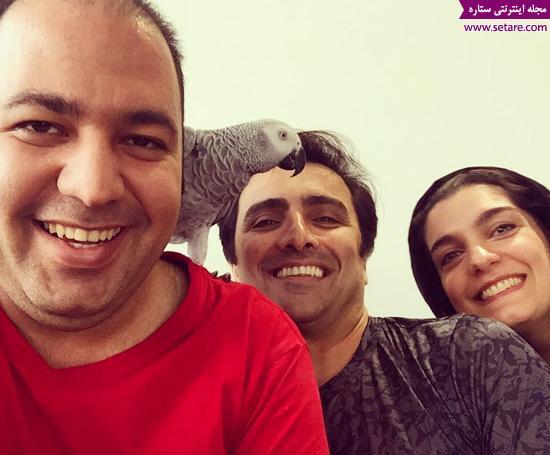 عکس امین فالجی و همسرش