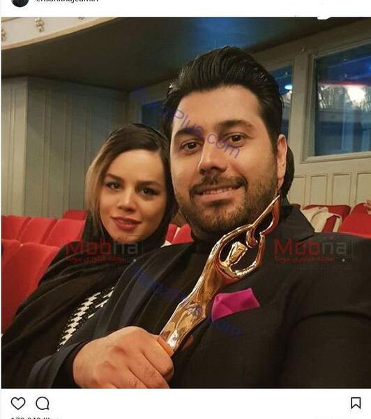 عکس جدید احسان خواجه امیری و همسرش