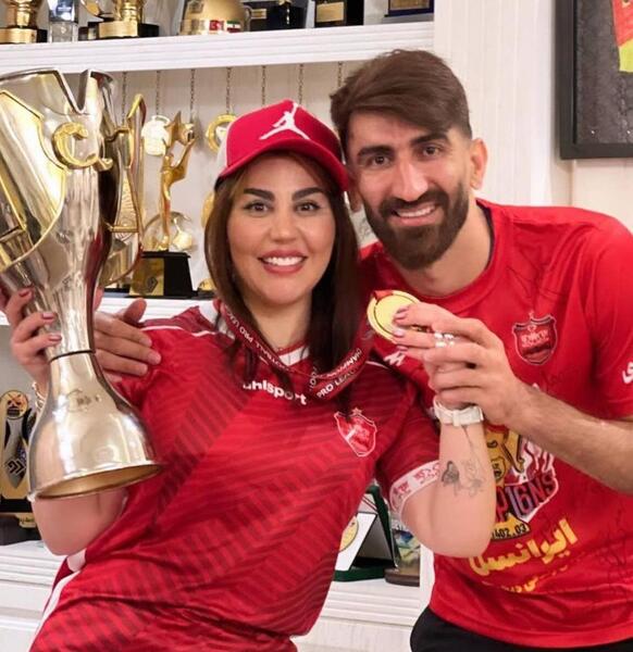 عکس احمد گوهری و همسرش