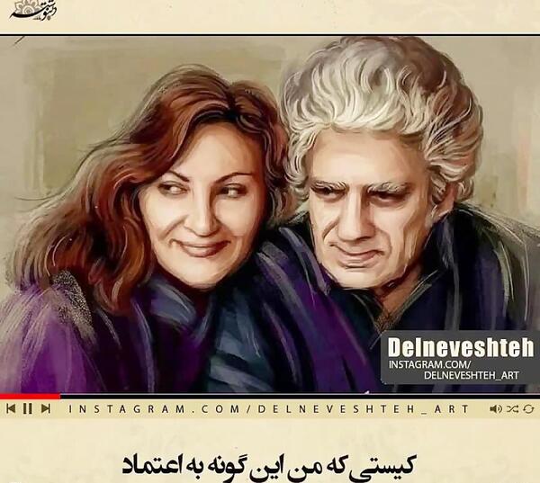 عکس احمد شاملو و همسرش آیدا