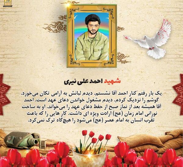 عکس با کیفیت شهید احمد علی نیری