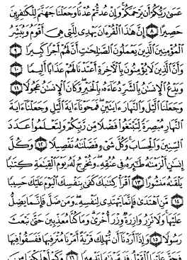 عکس سوره اسرا آیه ۴ تا ۸
