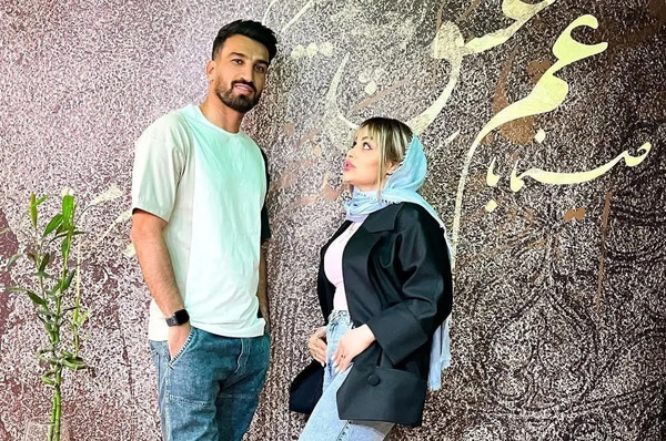 عکس امید نورافکن و همسرش