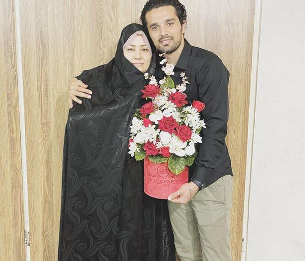عکس امید نورافکن و همسرش