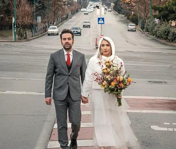 عکس امید نعمتی و همسرش