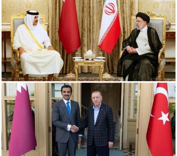 عکس امیر قطر با رئیسی