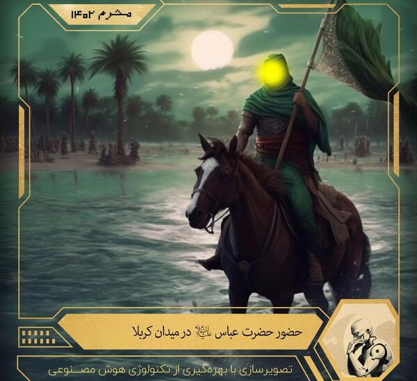 عکس ابوالفضل العباس با هوش مصنوعی