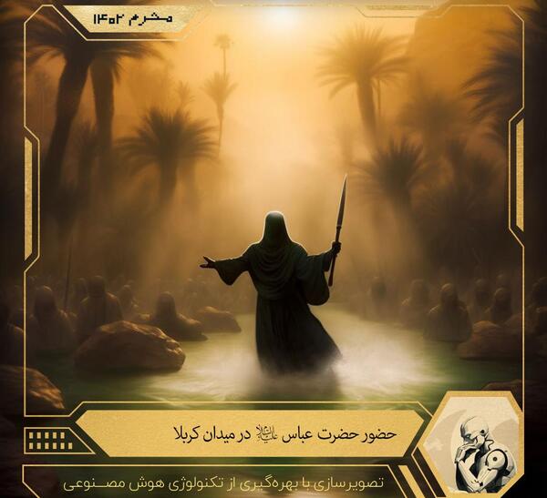 عکس ابوالفضل العباس با هوش مصنوعی