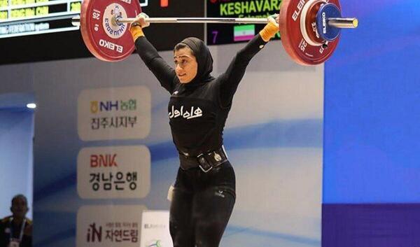 عکس فاطمه کشاورز وزنه بردار
