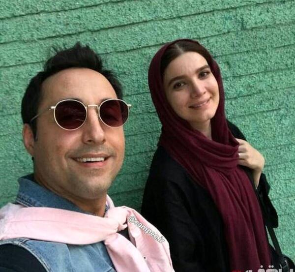 عکس امیرحسین رستمی با همسرش