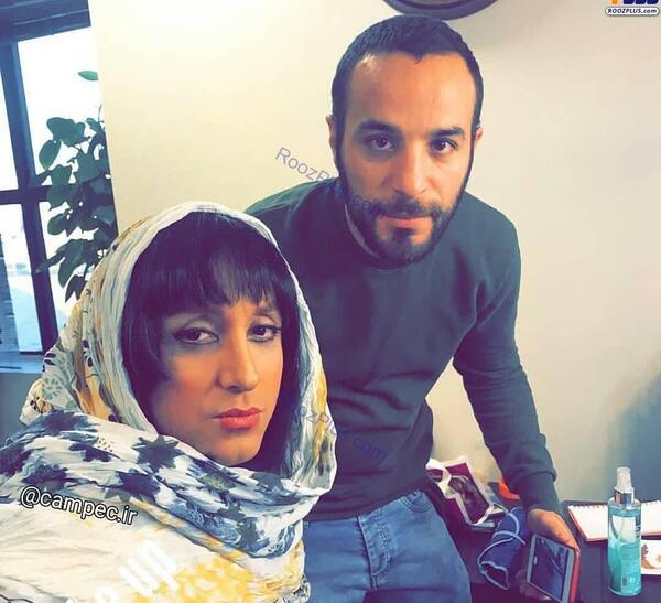 عکس امیرحسین رستمی با همسرش