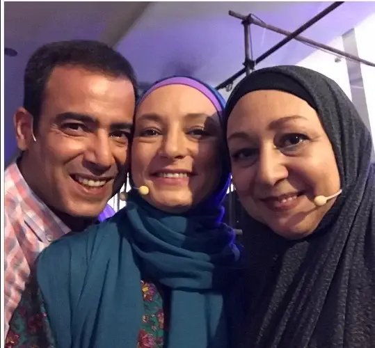 عکس مریم سعادت با همسرش