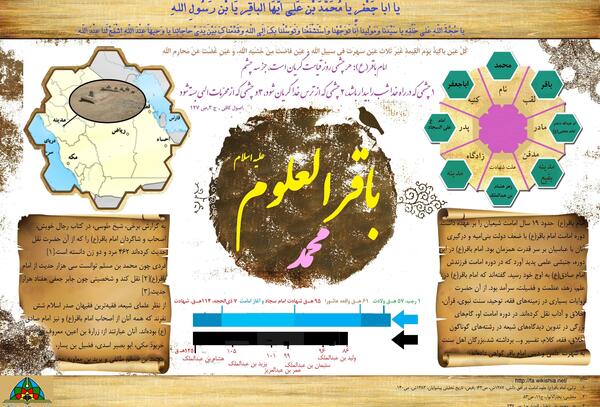 عکس نوشته امام محمد باقر علیه السلام