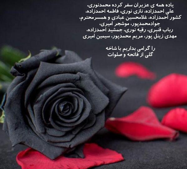 عکس نوشته شاخه گلی به زیبایی فاتحه و صلوات