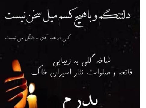 عکس نوشته شاخه گلی به زیبایی فاتحه و صلوات