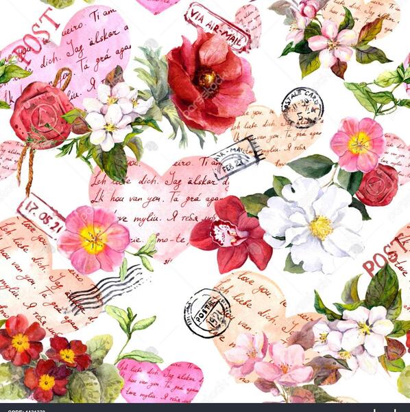 عکس نوشته گل و قلب