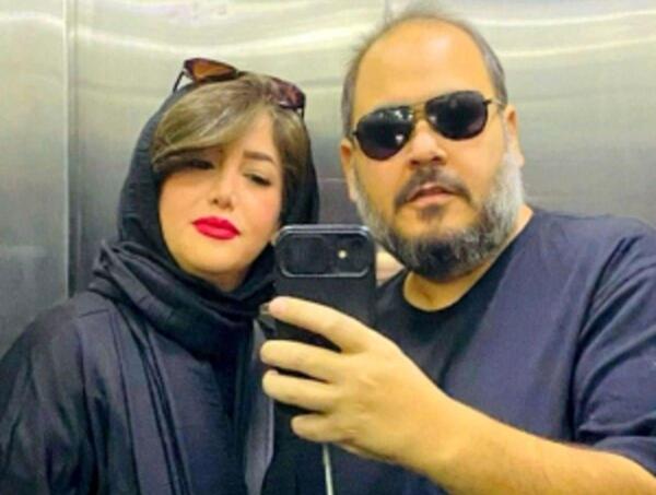 عکس غزل بدیعی در مراسم همسرش