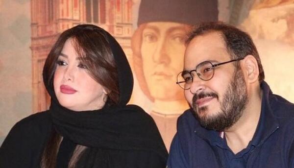 عکس غزل بدیعی در مراسم همسرش