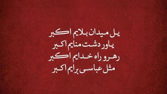 عکس نوشته شهادت علی اکبر امام حسین