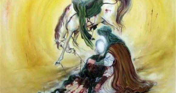 عکس نوشته شهادت علی اکبر امام حسین