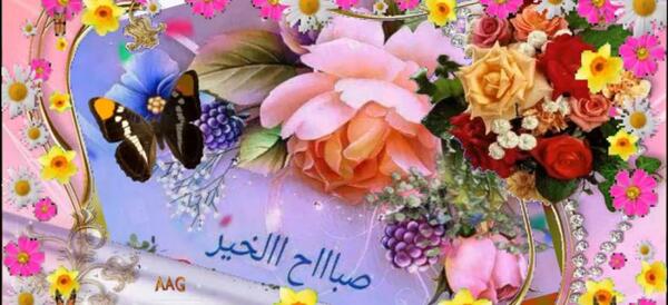 دانلود عکس نوشته عربی صباح الخیر