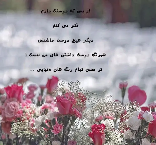 عکس نوشته گلهای بسیار زیبا