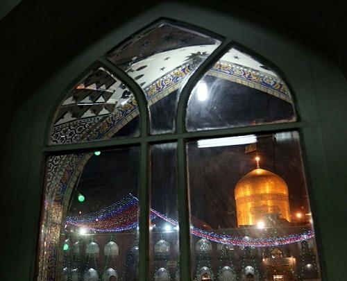 مشهد میرم پابوس عکس نوشته امام رضا دارم میام