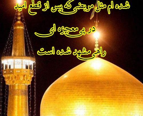 عکس نوشته تولدت مبارک آقاجان امام رضا