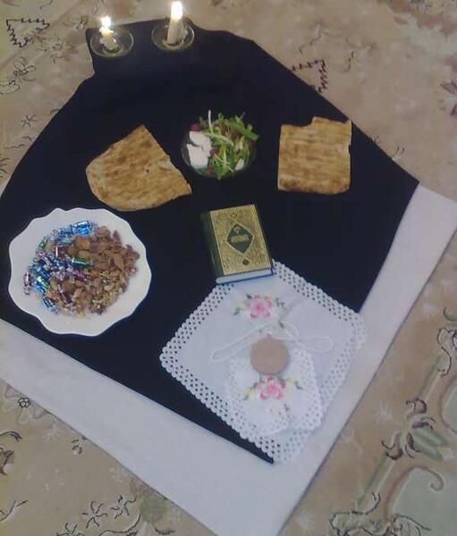 عکس نوشته سفره حضرت رقیه