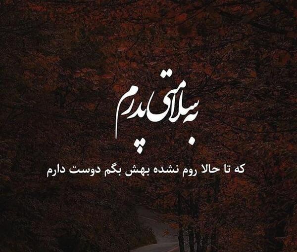عکس نوشته پدرم دوست دارم