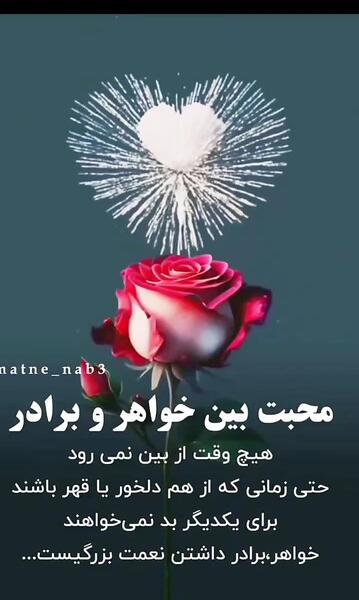 عکس نوشته در مورد خواهر و برادر