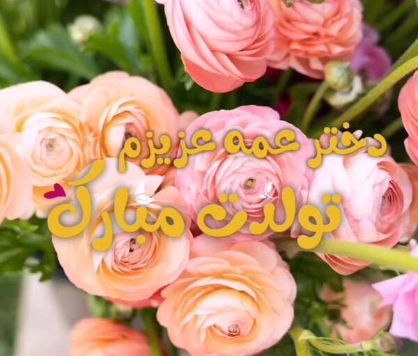 عکس نوشته دختر عمه تولدت مبارک