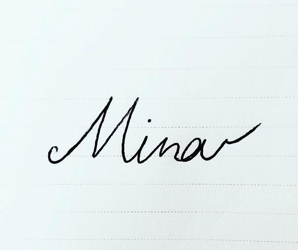 عکس نوشته اسم مینا به انگلیسی