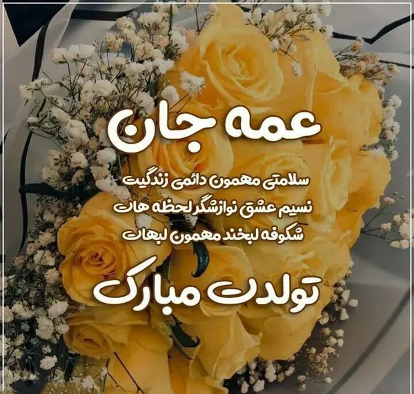 عکس نوشته تولدت مبارک عزیز دل عمه