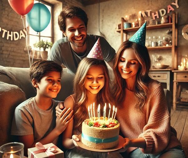 عکس کیک تولد با نوشته دخترم تولدت مبارک