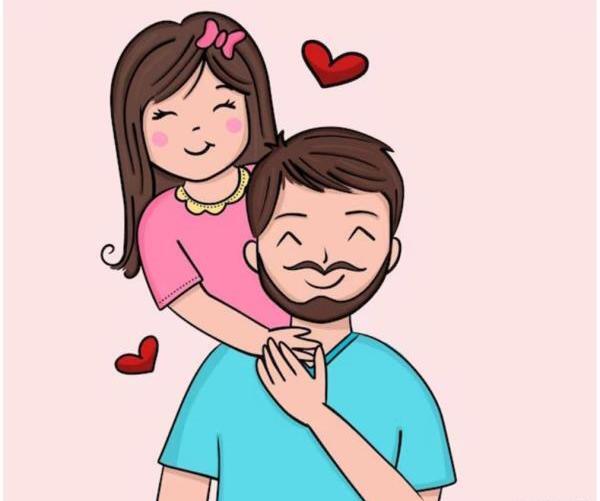 عکس نوشته ی پدر دختری