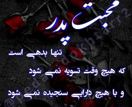 عکس نوشته دلتنگتم پدر جان