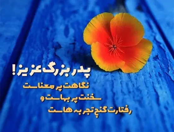 عکس نوشته پدربزرگم دلتنگتم
