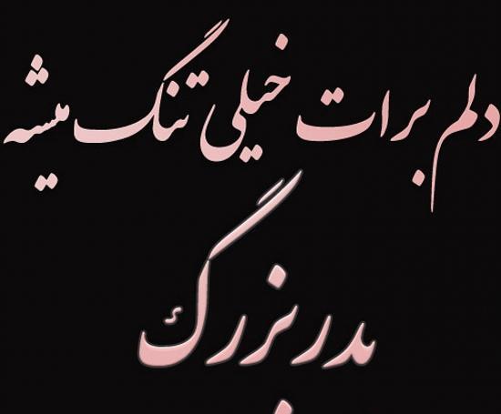 عکس نوشته پدربزرگم دلتنگتم