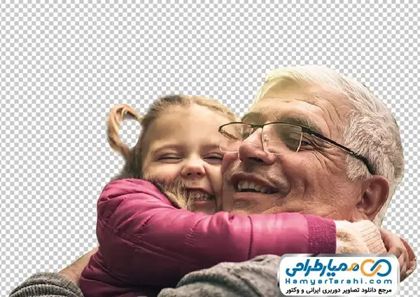 عکس نوشته پدربزرگ و نوه