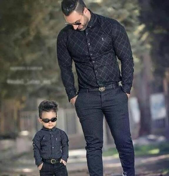 عکس نوشته پدر و پسر برای پروفایل