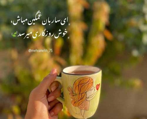 عکس نوشته من برای شهر دلتنگی باران خواستم
