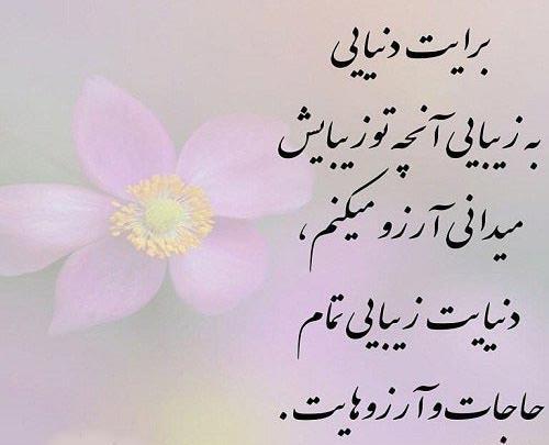 عکس نوشته برات آرزوی خوشبختی میکنم