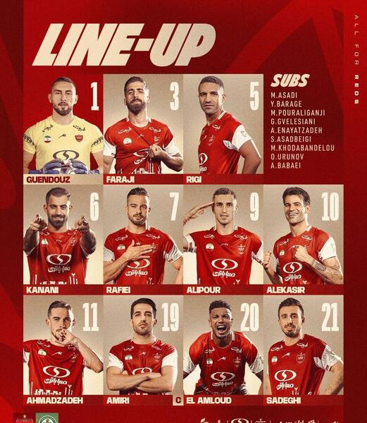 عکس بازیکنان پرسپولیس جدید با اسم
