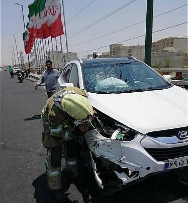 عکس فیک تصادف با موتور